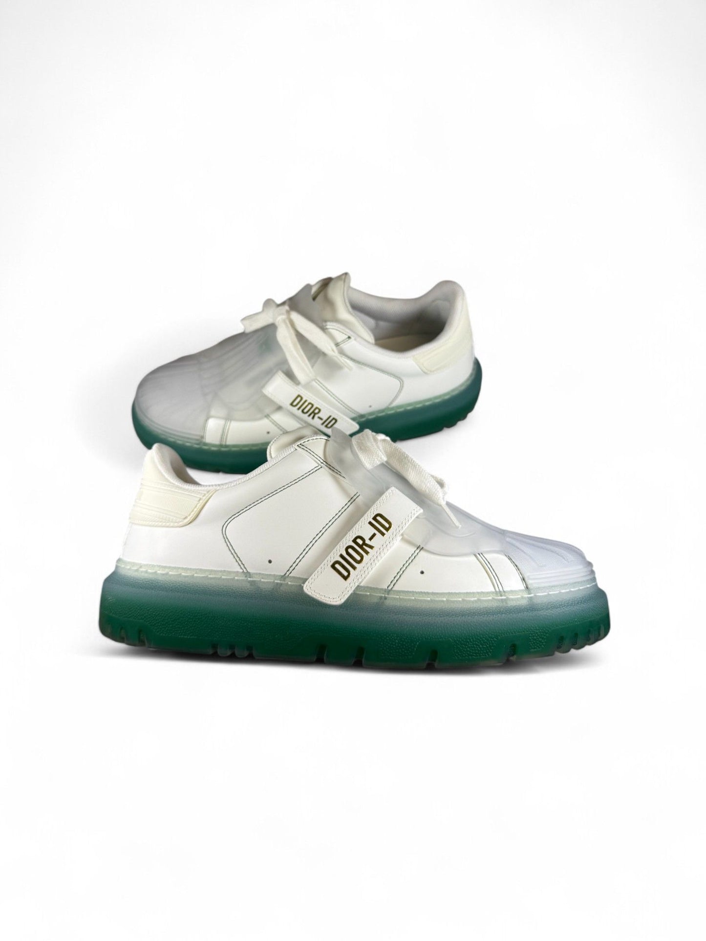 Dior- White & Green Shell-Toe ID Sneaker- 39.5 | Retail Price: $1,100