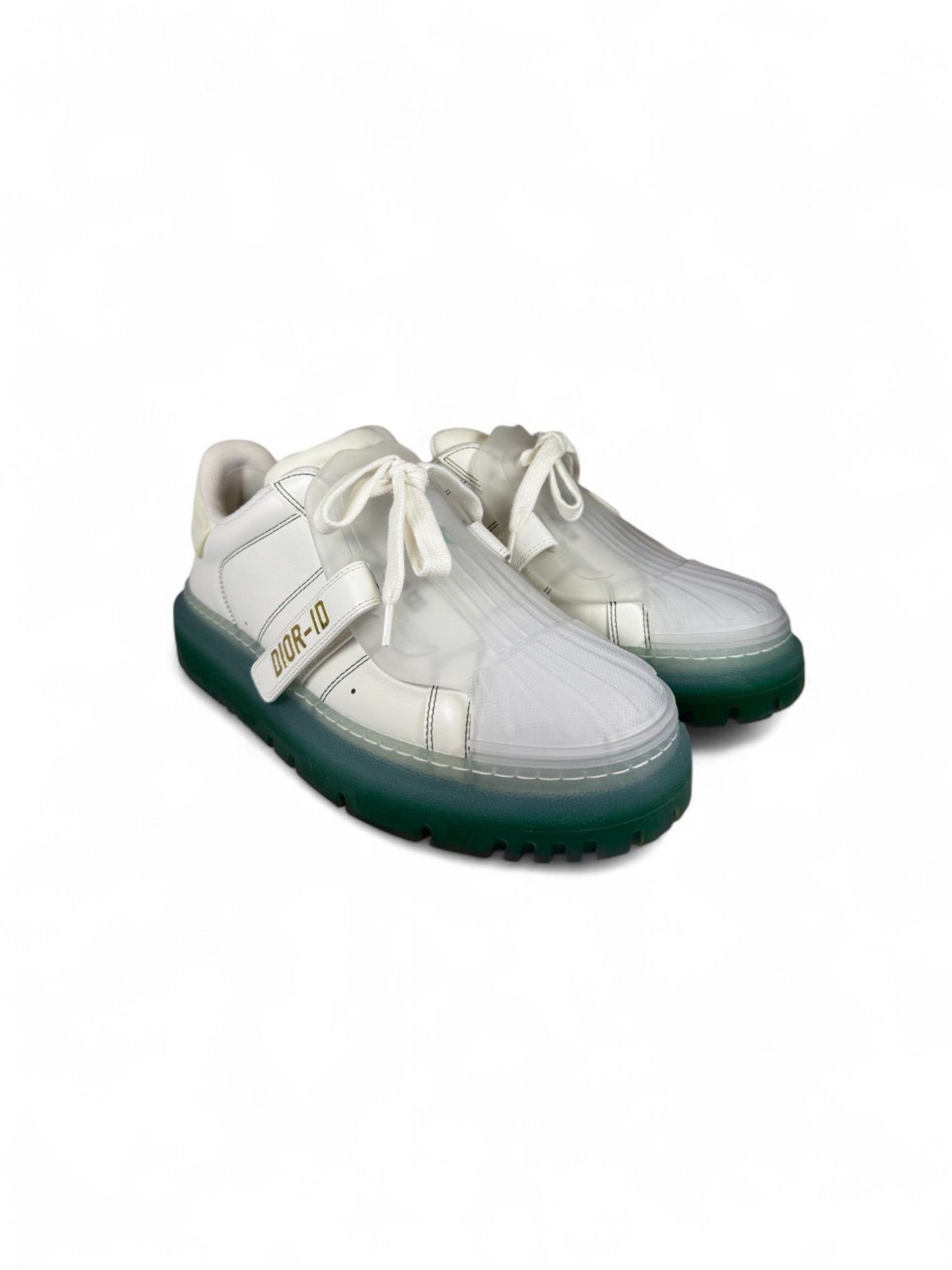 Dior- White & Green Shell-Toe ID Sneaker- 39.5 | Retail Price: $1,100