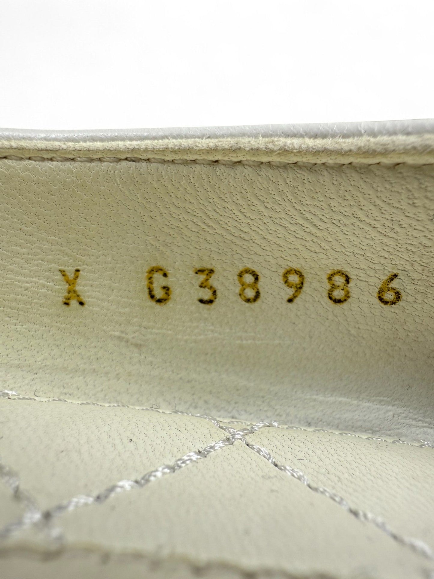 Chanel- White & Black Chain-Detailed Mary Jane Ballet Flats- 36.5 | Retail Price: $1,750