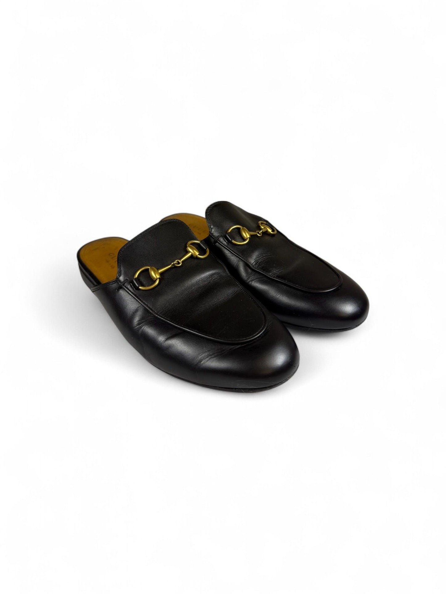 Gucci- Black Horsebit Leather Mule Slipper- 36 | Retail Price: $990