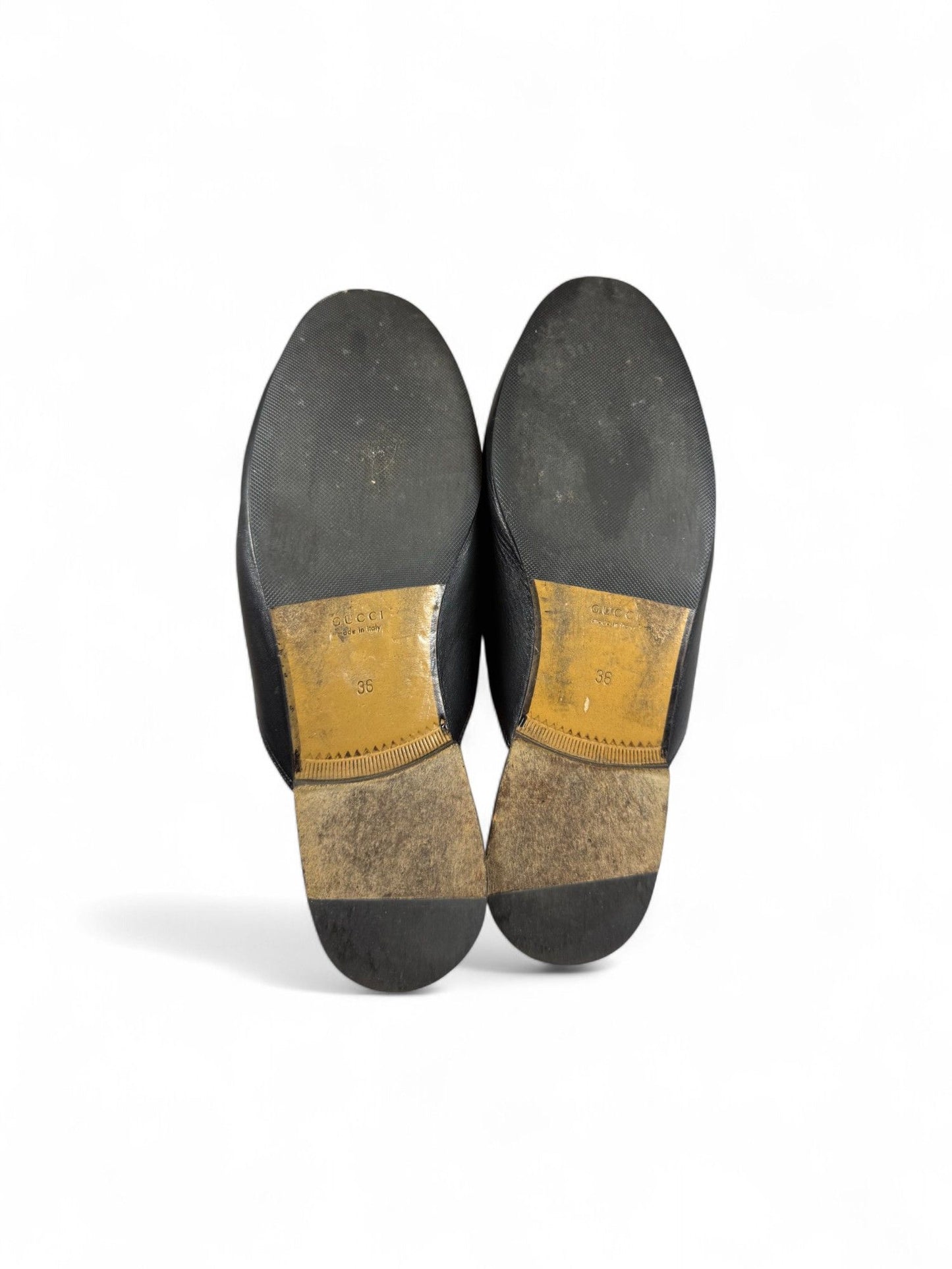 Gucci- Black Horsebit Leather Mule Slipper- 36 | Retail Price: $990
