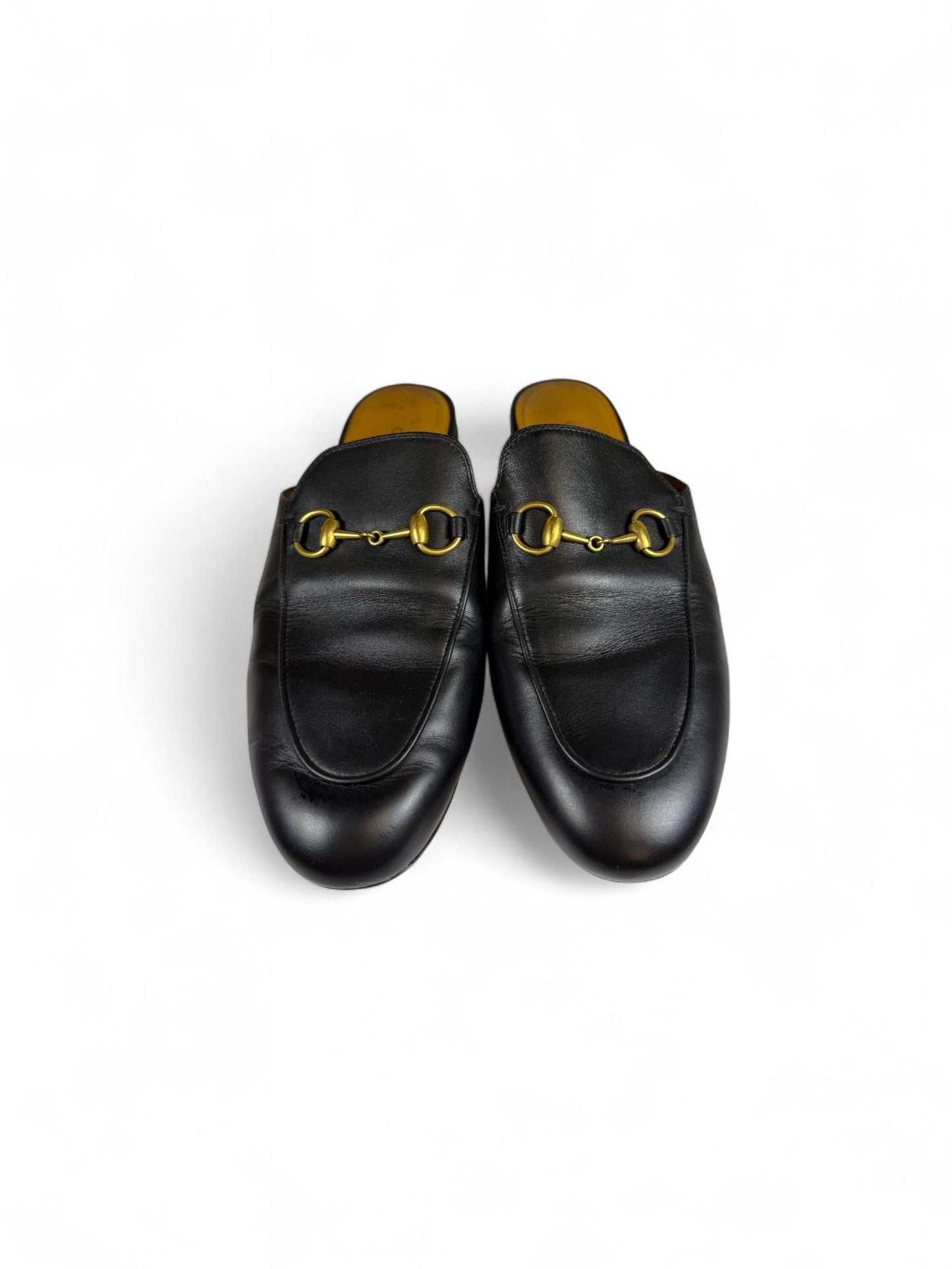 Gucci- Black Horsebit Leather Mule Slipper- 36 | Retail Price: $990