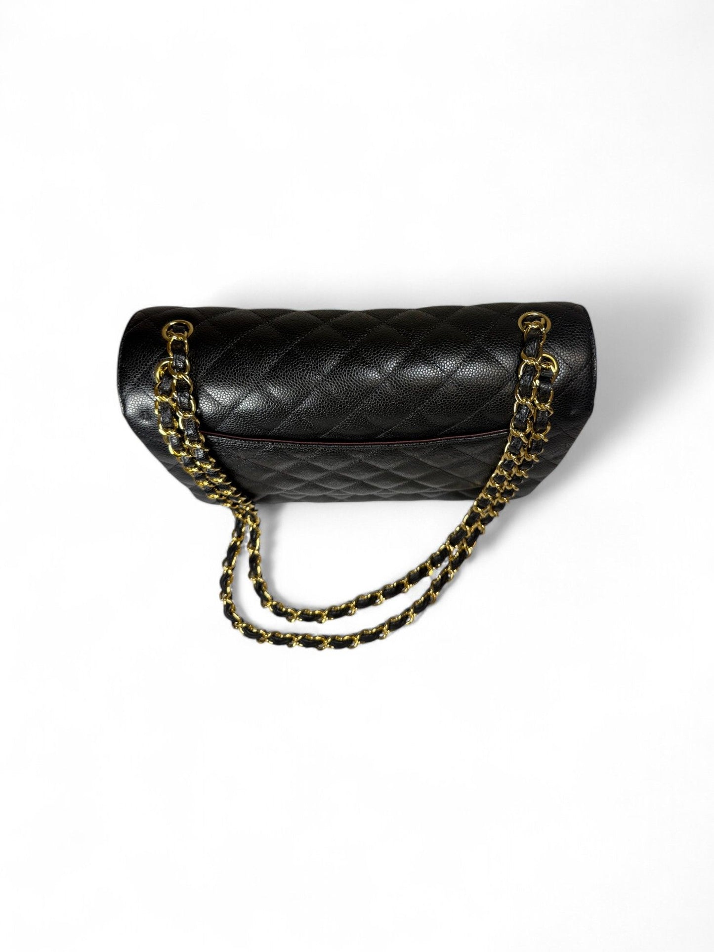 CHANEL-Large Quilted Caviar Double Flap Bag | Retail Price: $11,680