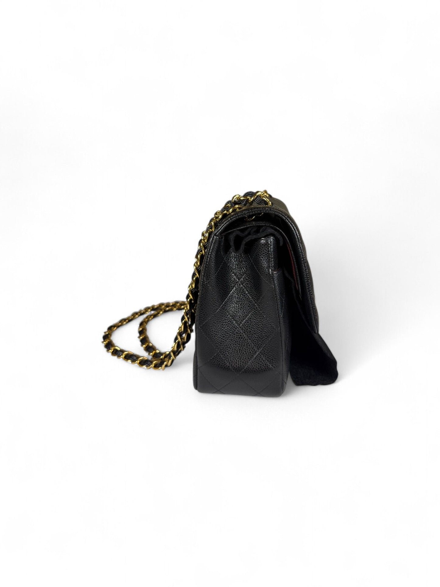 CHANEL-Large Quilted Caviar Double Flap Bag | Retail Price: $11,680