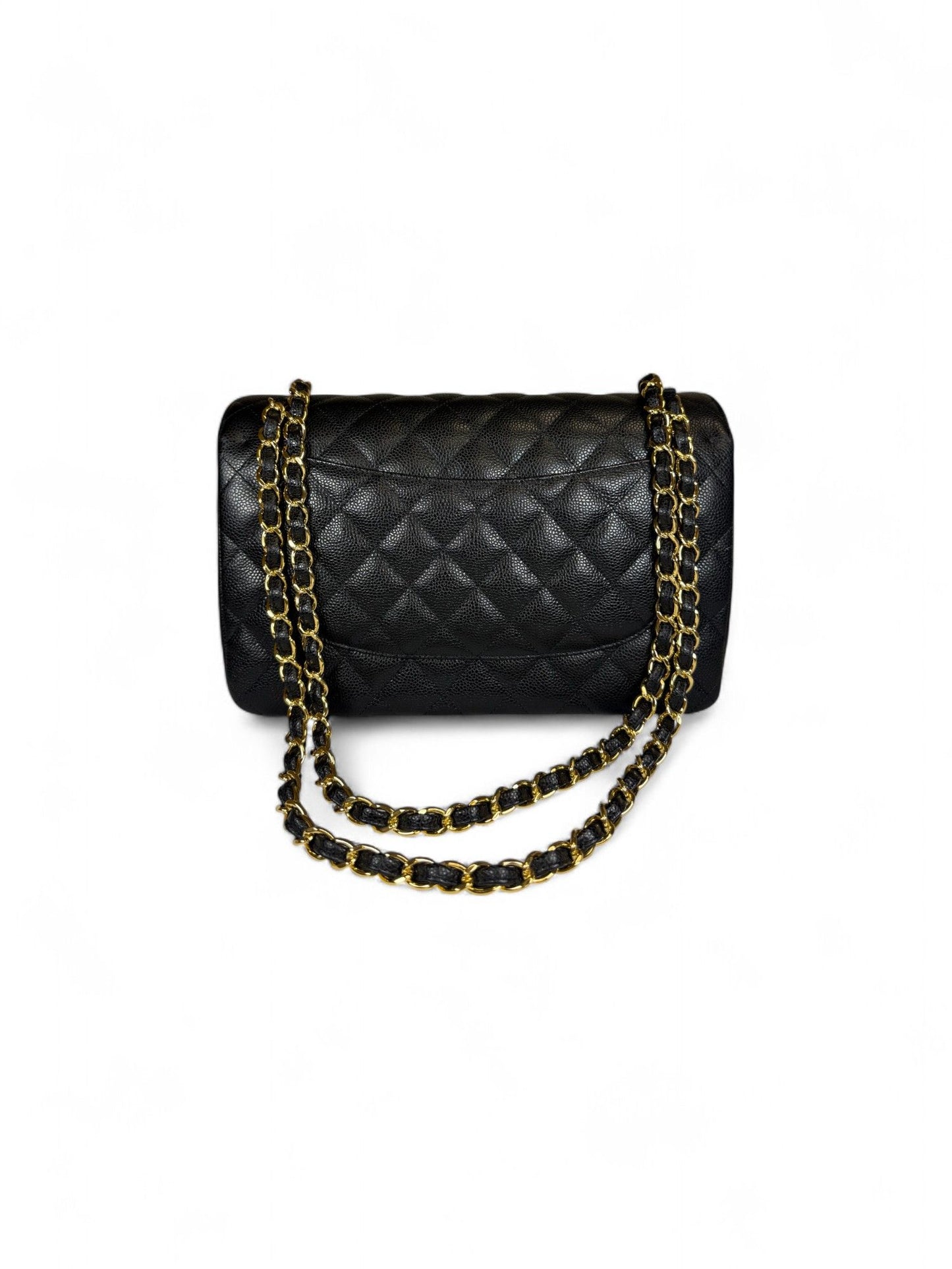 CHANEL-Large Quilted Caviar Double Flap Bag | Retail Price: $11,680