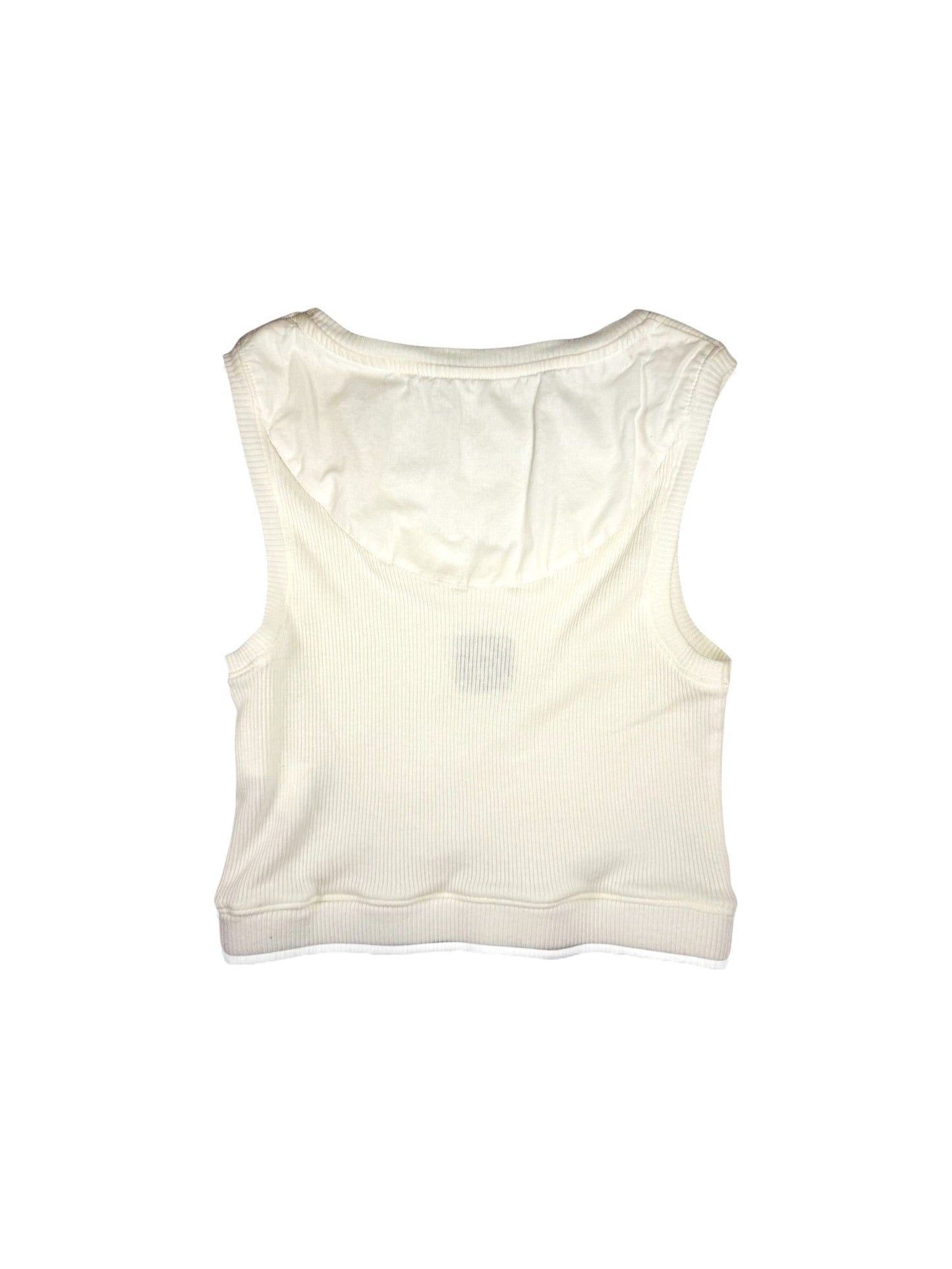Loewe- White Cotton Embroidered Logo Tank Top- XS | Retail Price: $450