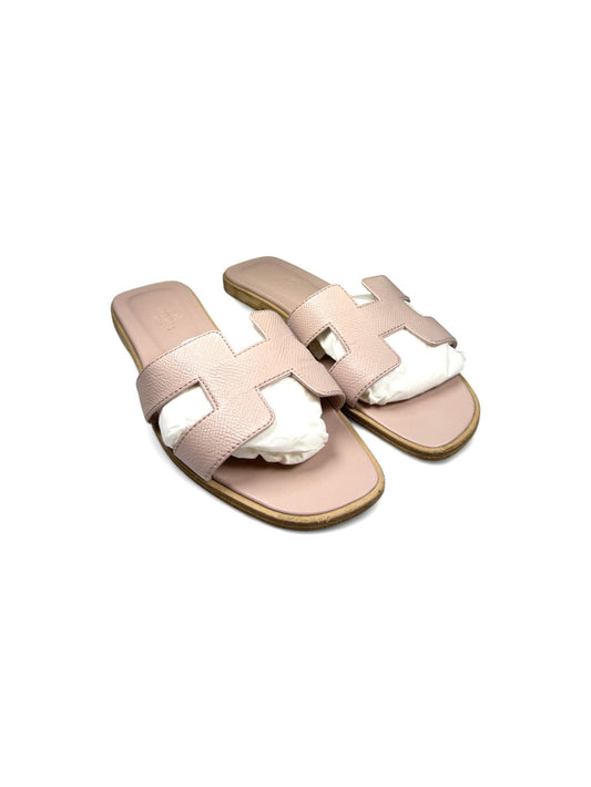Hermès-Classic Oran Ceramic Pink H Sandal-36.5 | Retail Price: $814