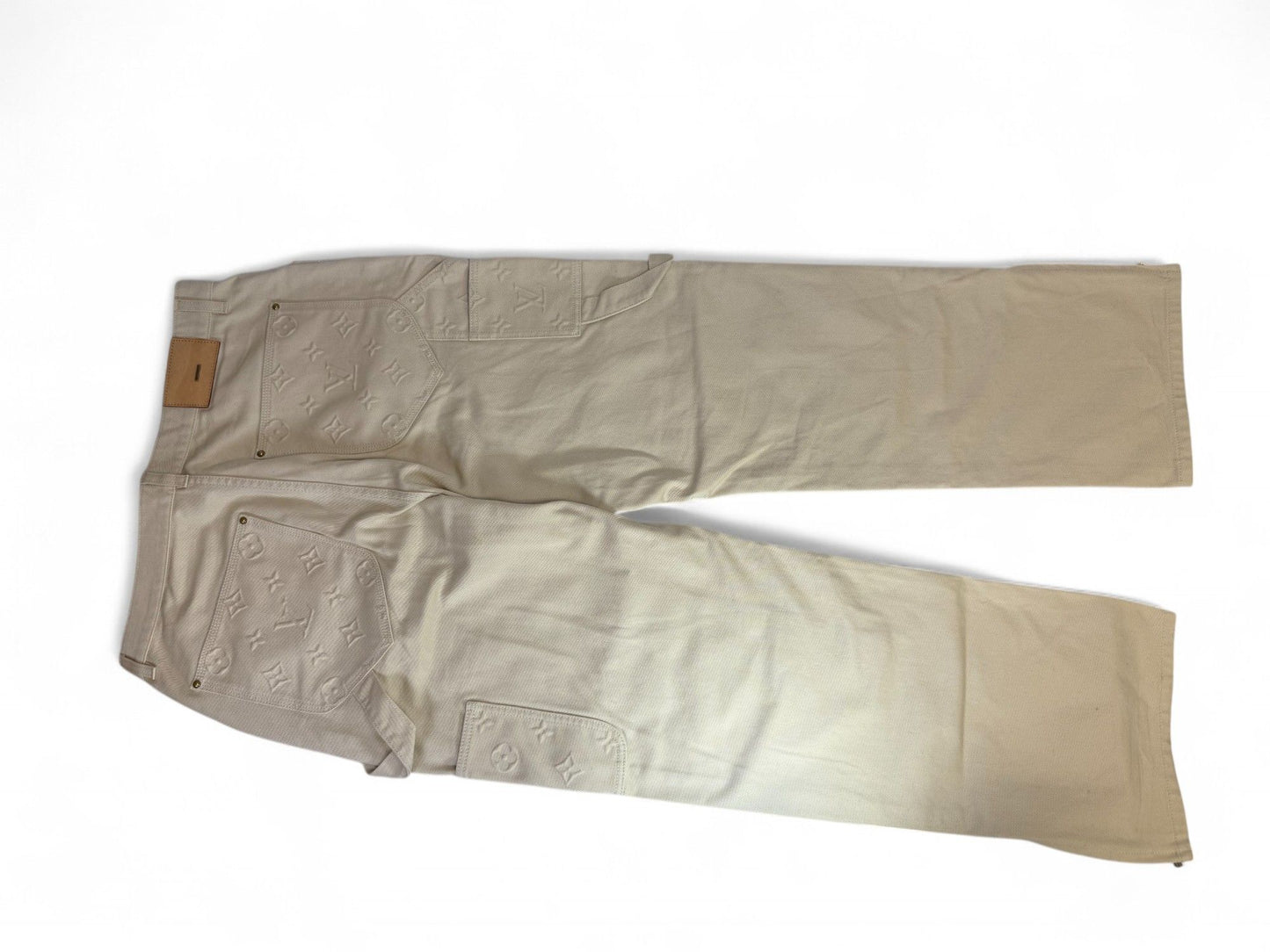 Louis Vuitton-23FW Embroidered Logomania Zip Jeans-36 | Retail Price: $2414