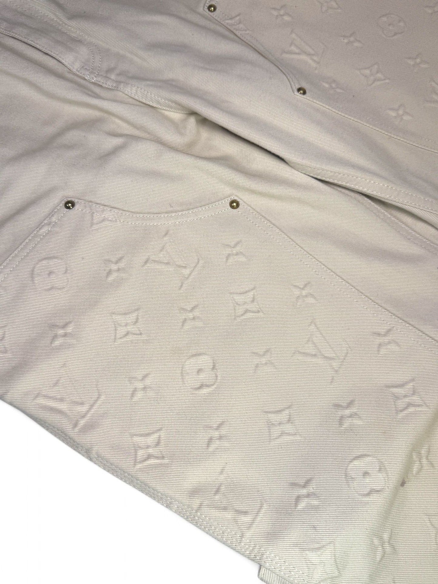 Louis Vuitton-23FW Embroidered Logomania Zip Jeans-36 | Retail Price: $2414