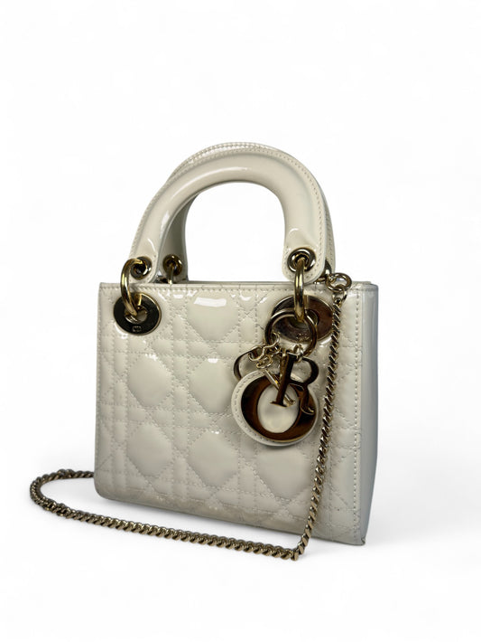 Dior Mini Lady Dior Bag in Pearl Patent Leather – Retail Price: $5,700