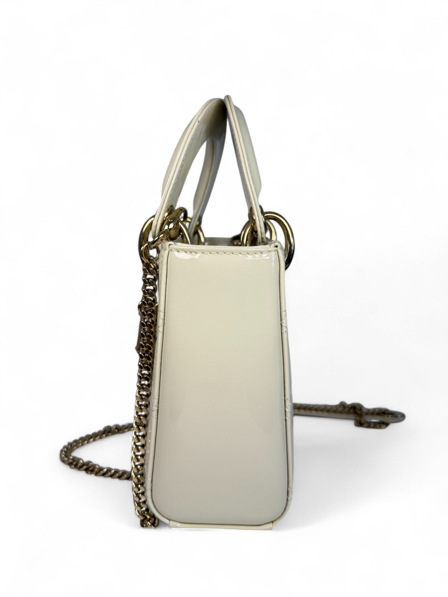 Dior Mini Lady Dior Bag in Pearl Patent Leather – Retail Price: $5,700