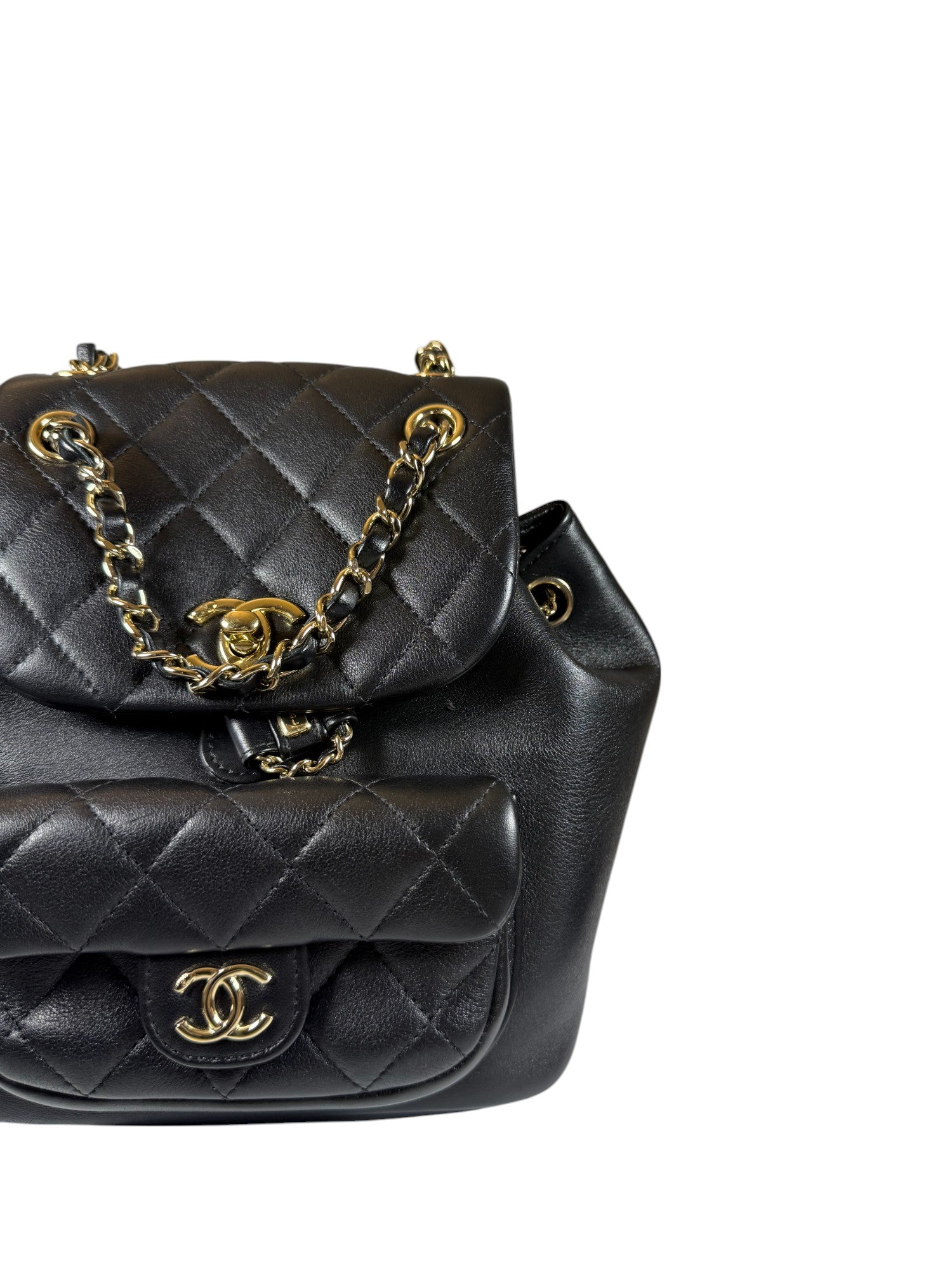 chanel caviar leather backpack Chanel Duma Quilted Calfskin Leather Backpack – Black – 99% – REWAVE