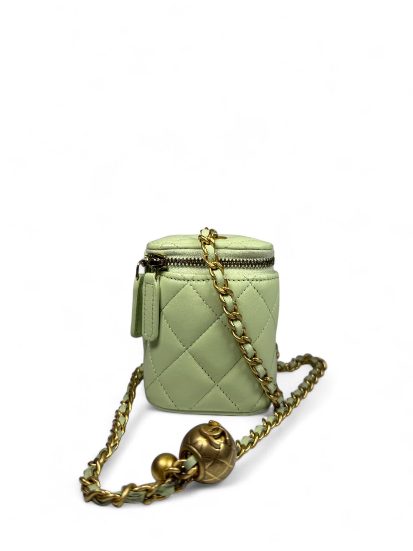 Chanel Early Spring Collection Small Quilted Lambskin Crossbody Bag with Gold Ball Chain – Retail Price: $3,200 USD