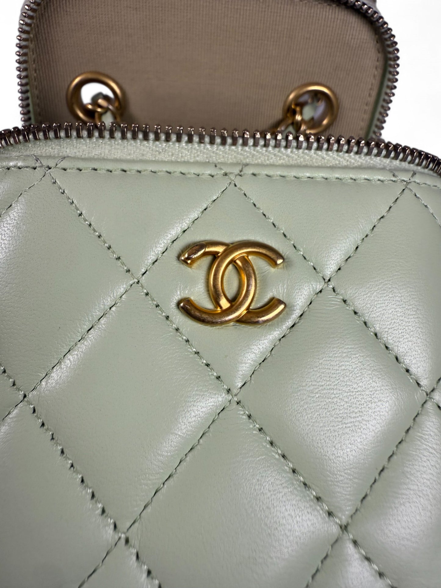Chanel Early Spring Collection Small Quilted Lambskin Crossbody Bag with Gold Ball Chain – Retail Price: $3,200 USD