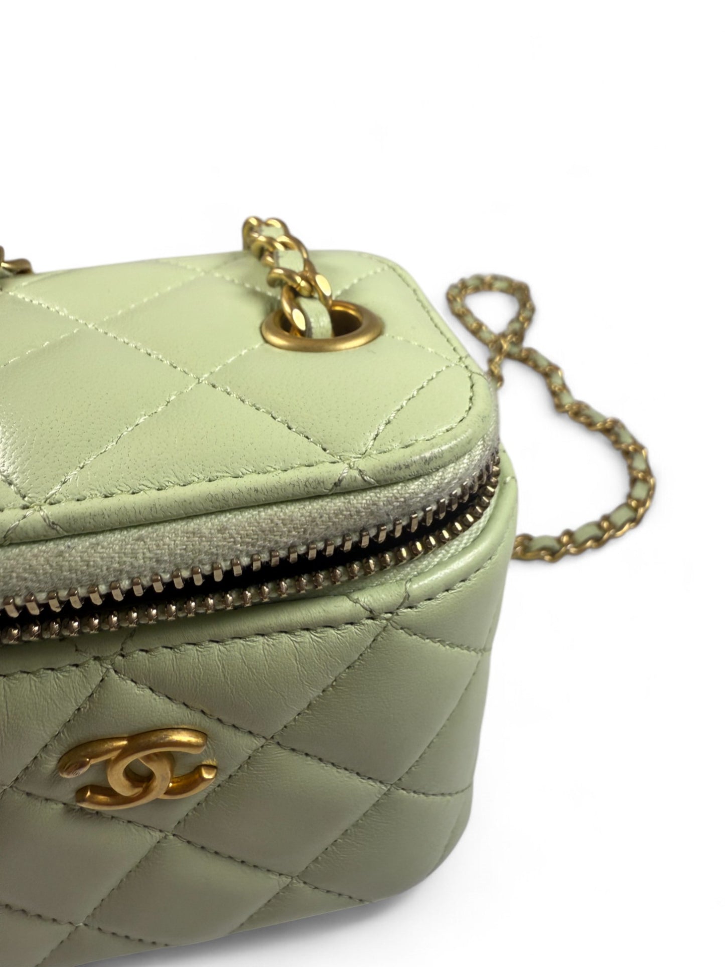 Chanel Early Spring Collection Small Quilted Lambskin Crossbody Bag with Gold Ball Chain – Retail Price: $3,200 USD