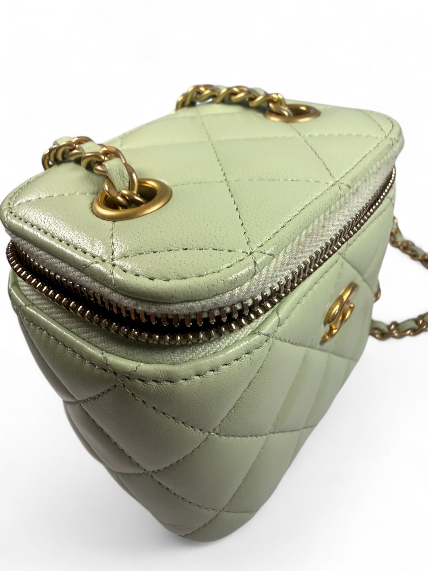 Chanel Early Spring Collection Small Quilted Lambskin Crossbody Bag with Gold Ball Chain – Retail Price: $3,200 USD
