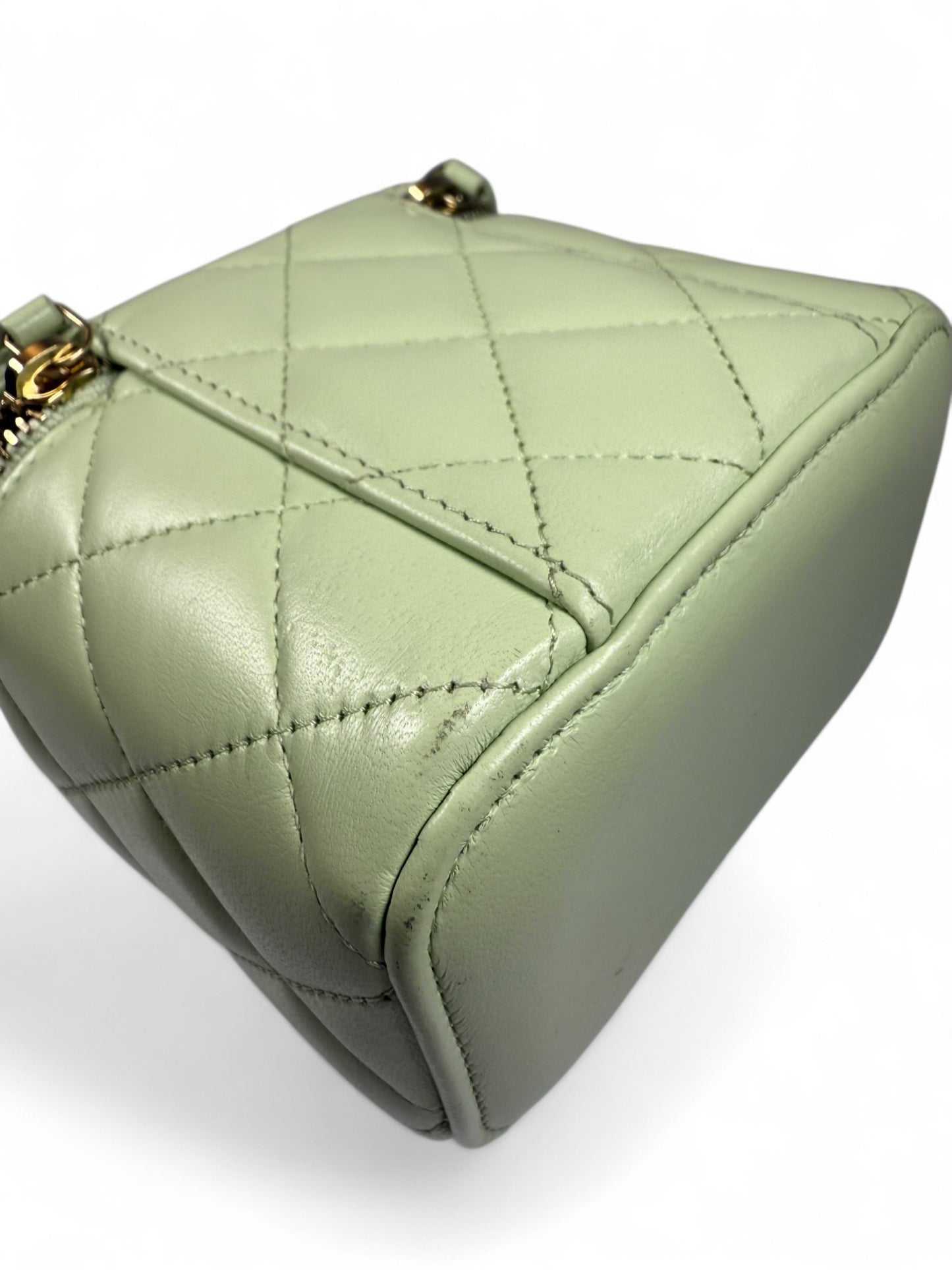 Chanel Early Spring Collection Small Quilted Lambskin Crossbody Bag with Gold Ball Chain – Retail Price: $3,200 USD
