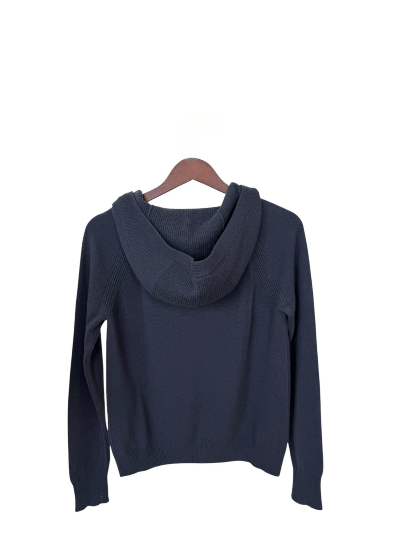 Loro Piana Navy Hooded Zip-Up Knit Cardigan – Retail Price: $1,850