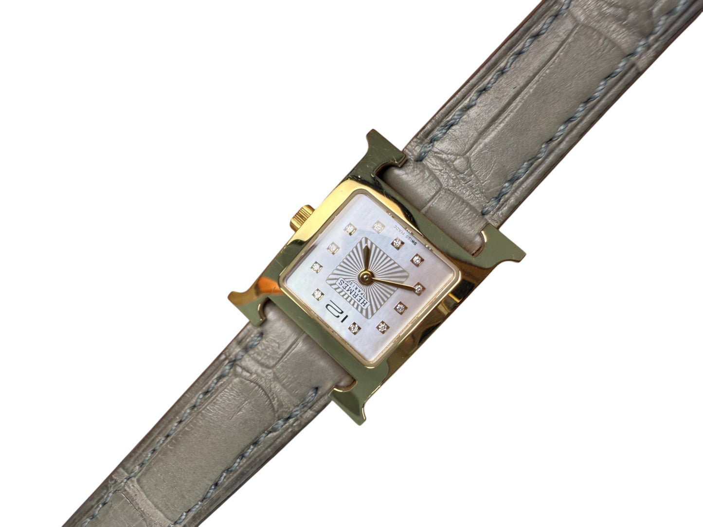 Hermès Silver Dial Quartz Watch – Retail Price: $5,720