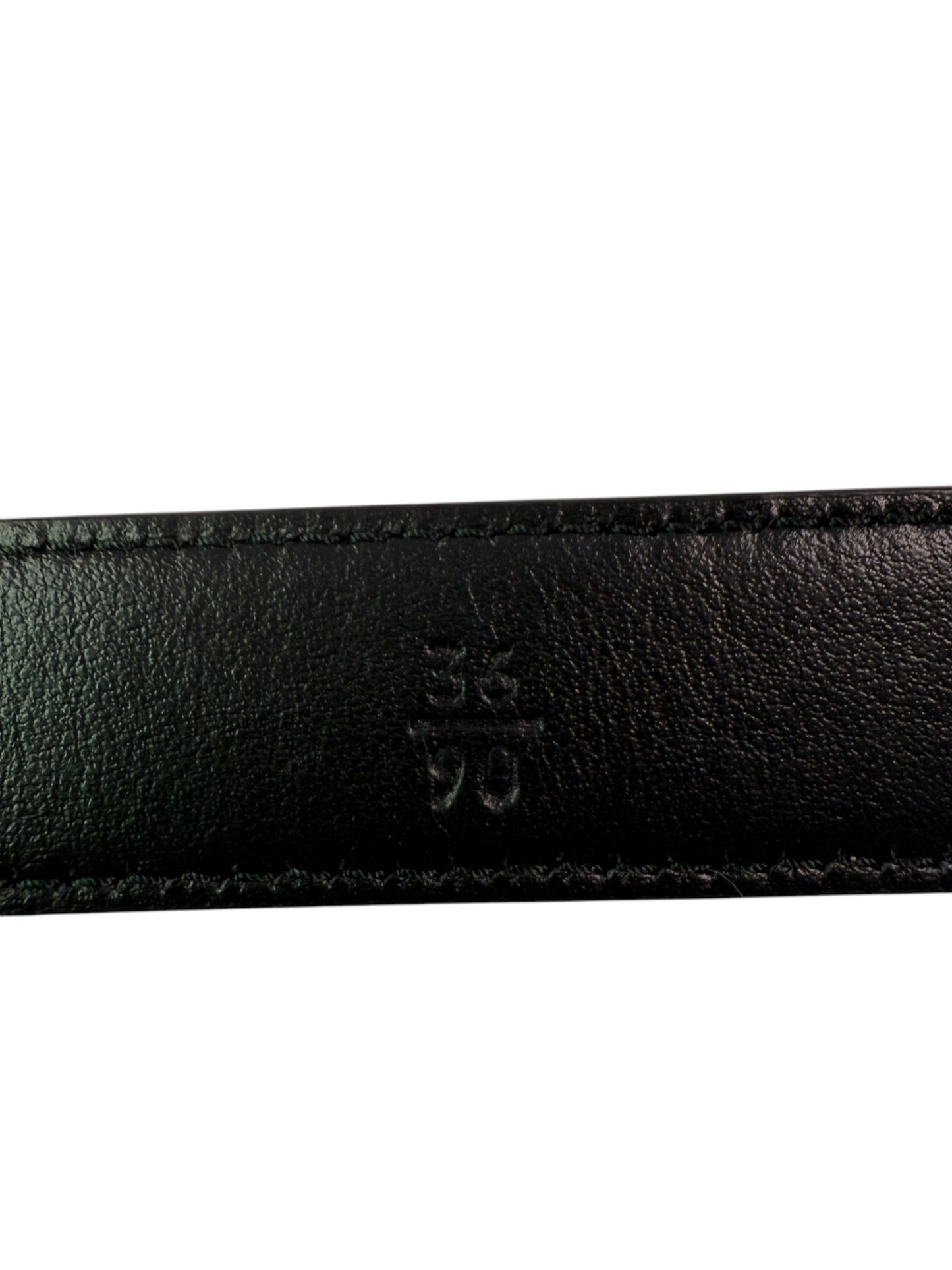 Miu Miu Black Leather Belt with Gold-Tone Smooth Buckle – Retail Price: $510