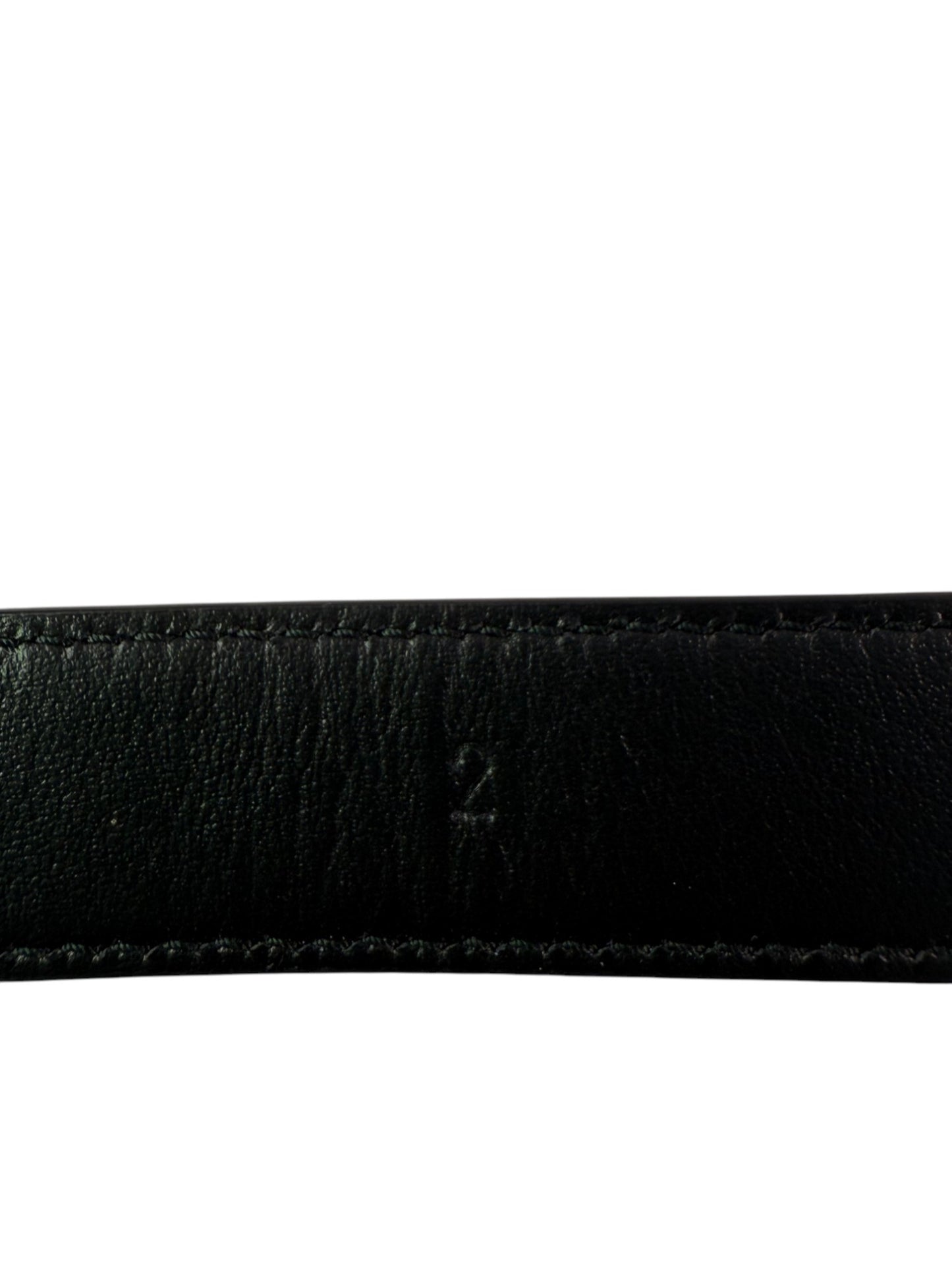 Miu Miu Black Leather Belt with Gold-Tone Smooth Buckle – Retail Price: $510