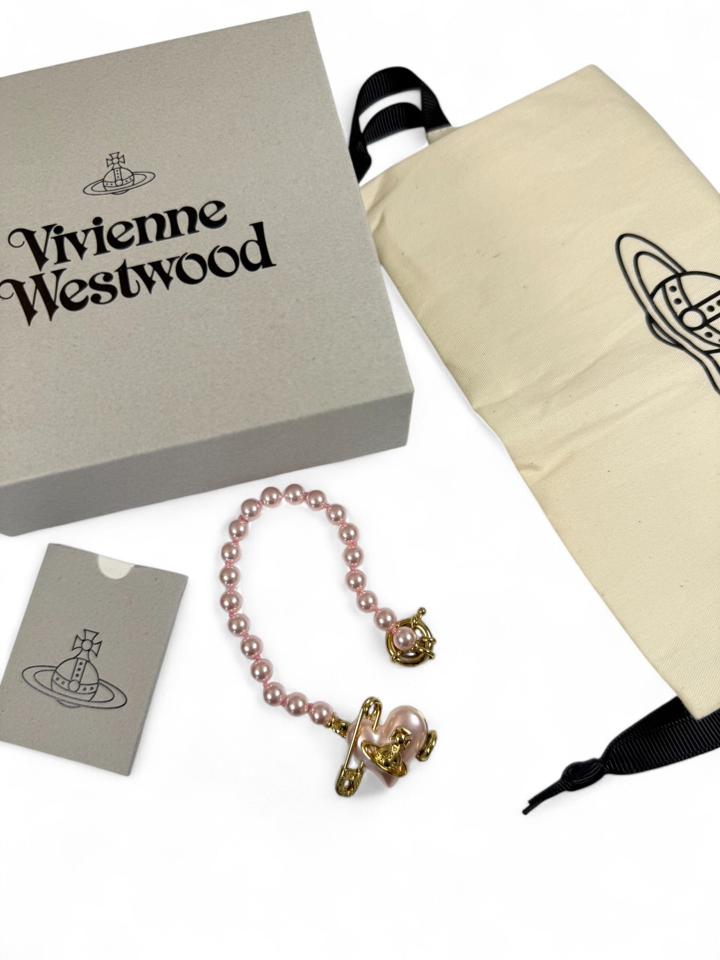 Vivienne Westwood Rose-Gold Pearl Brass Bracelet – Retail Price: $320