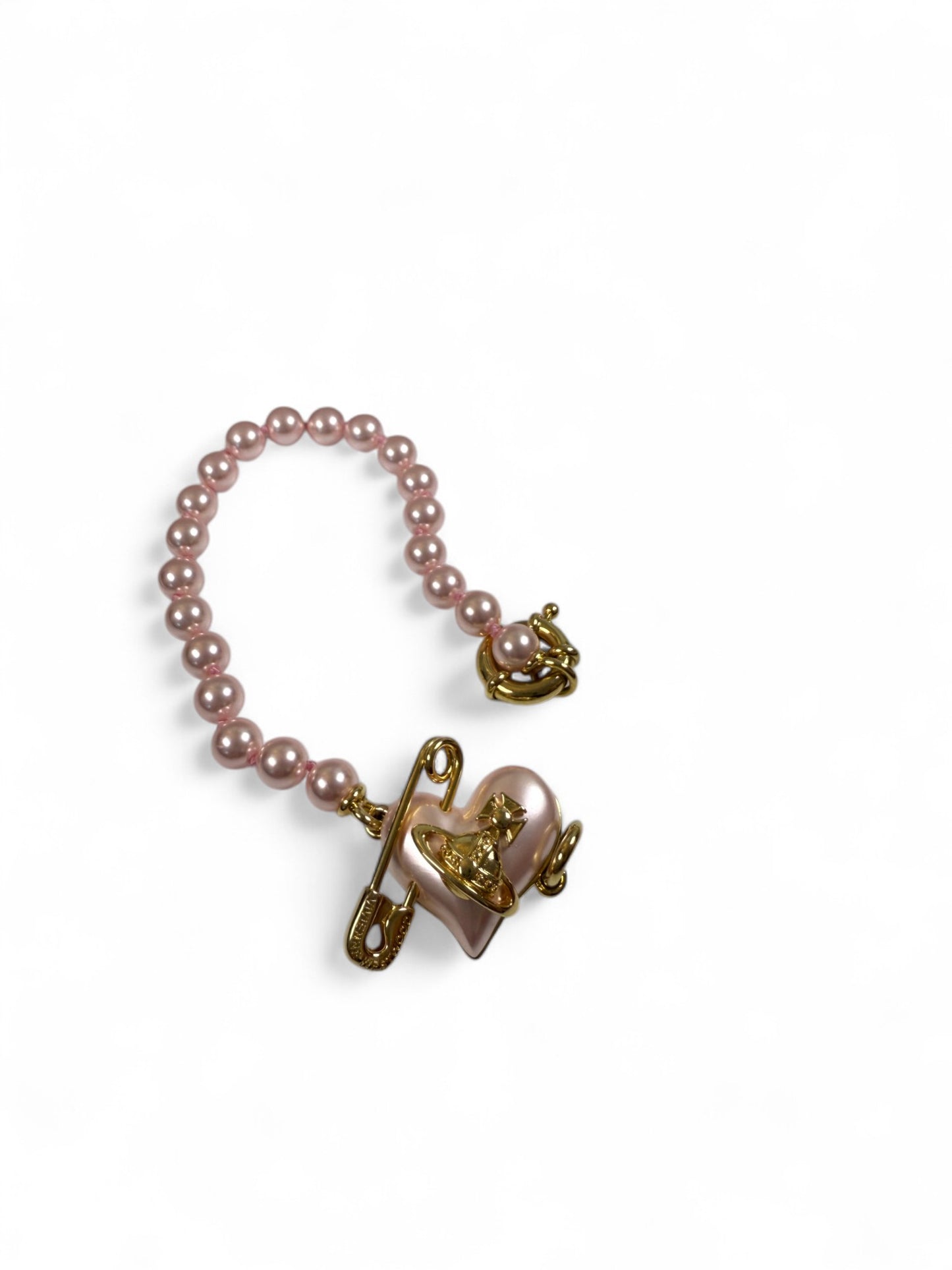 Vivienne Westwood Rose-Gold Pearl Brass Bracelet – Retail Price: $320