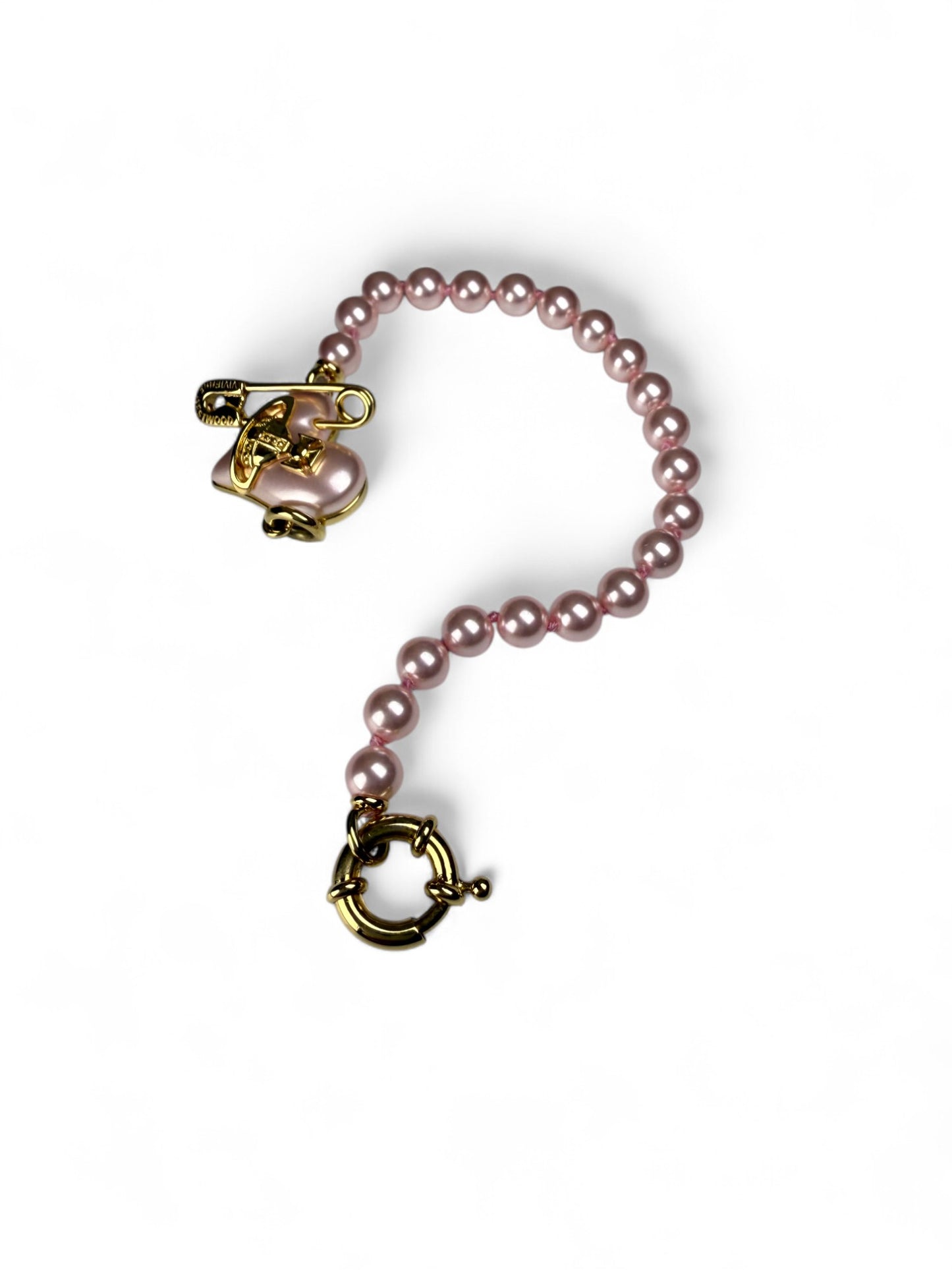 Vivienne Westwood Rose-Gold Pearl Brass Bracelet – Retail Price: $320